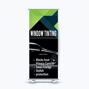 Retractable retractable Window Tinting Banner #3