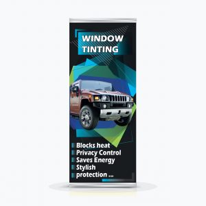 Window tinting retractable banner #2