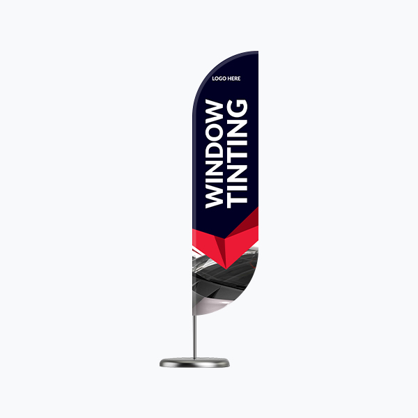 WINDOW TINTING SWOOPER FLAG Flutter Feather Tall Advertising Sign Banner 25-1951 