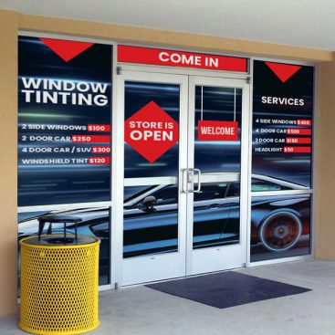 Perforated Window Tinting Sign #3 - Marketing Tint