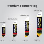 Yellow and White large feather flag
