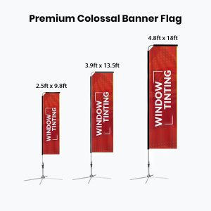 Red and white premium colossal banner